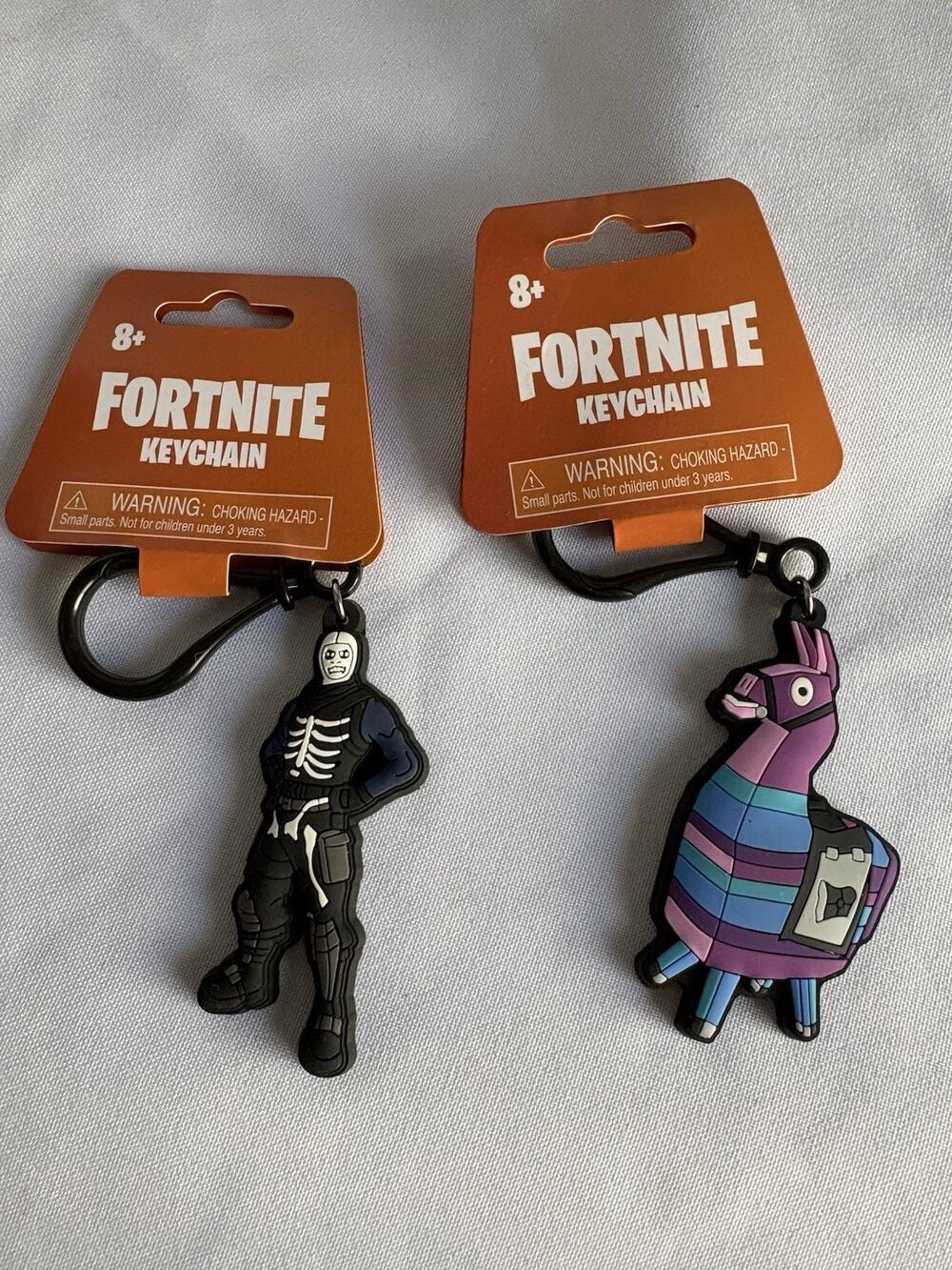 Fortnite Car Keychain Rubber Pink & Black Strap 2.75” Long